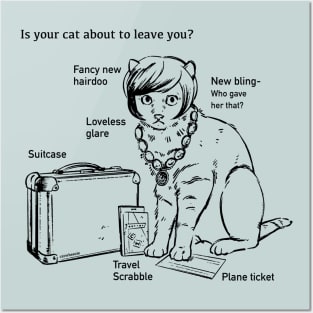 Is your cat about to leave you? Posters and Art